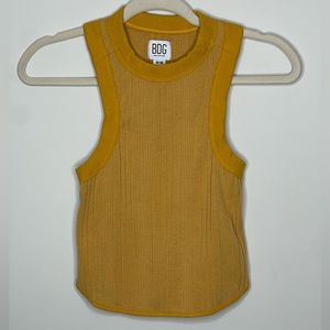 BDG Mustard Yellow Halter Crop Top